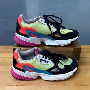 Adidas Falcon Neon Multi-Colored Sneakers